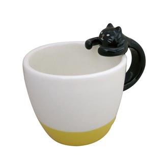 Animal Handle Mug Black Cat