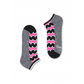 Athletic Squiggly Low Sock Black Pink