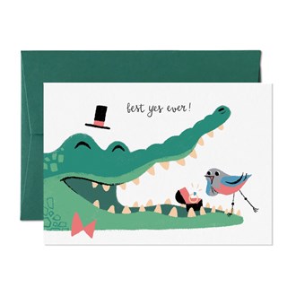 Greeting Card Best Yes Ever! (Croc/Bird)