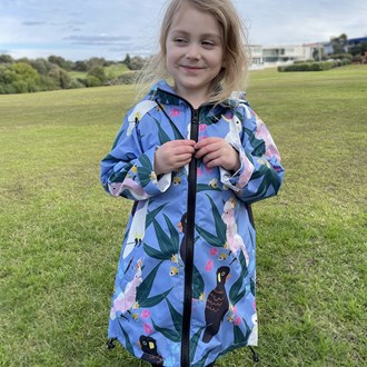 Raincoat: Cockatoos and Flora Kids