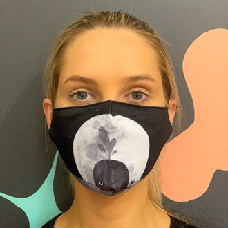 Premium Face Mask with Nose Wire - Whale Moon