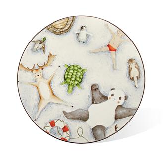 Ceramic Plate: Floating Animals