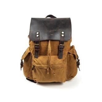 Backpack w leather Harvey Black