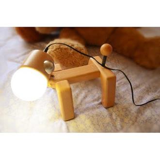 Dog Wooden Lamp