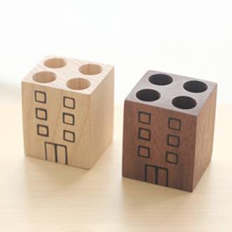 House Pencil Holder Beech : 2