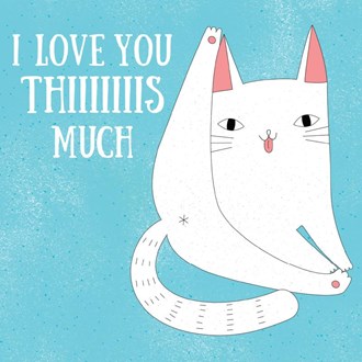 Greeting Card Cat Lick