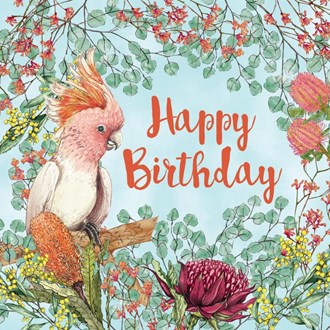 Greeting Card Australian Botanical Birthday