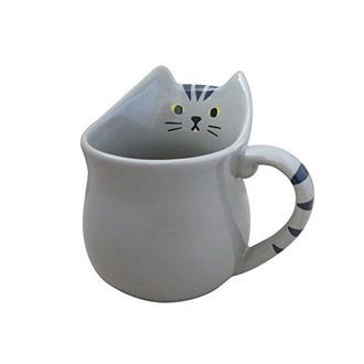 Animal Shape Mug Grey Cat